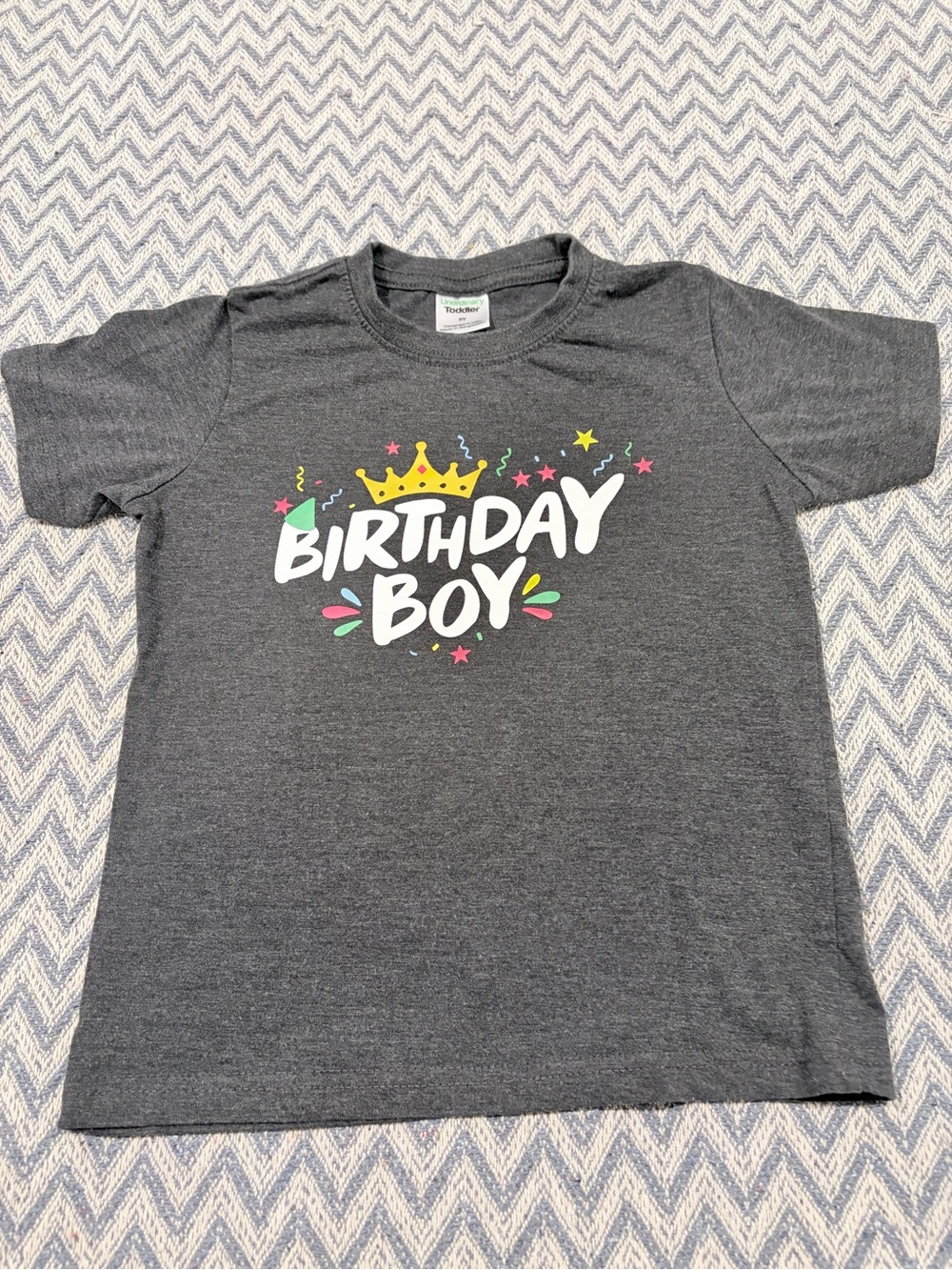 Birthday Boy Short Sleeve Tee - Dark Gray